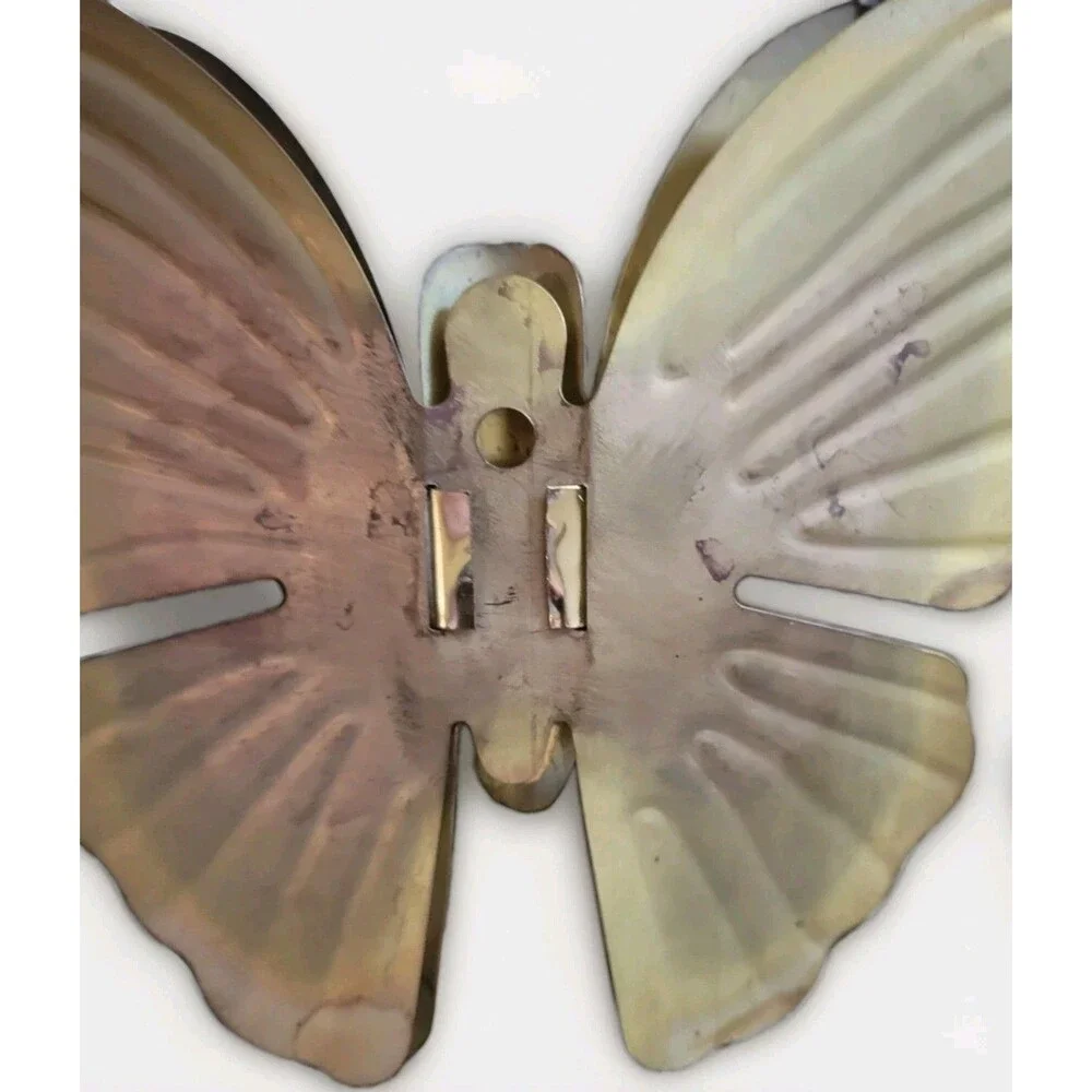 Vintage Home Interiors Brass Butterflies Wall Hangings Decor BOHO 1970-80's